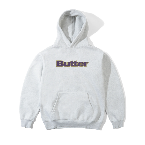 Butter Goods Satin Applique Pullover Hood, Ash