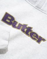 Satin Applique Pullover Hood, Ash