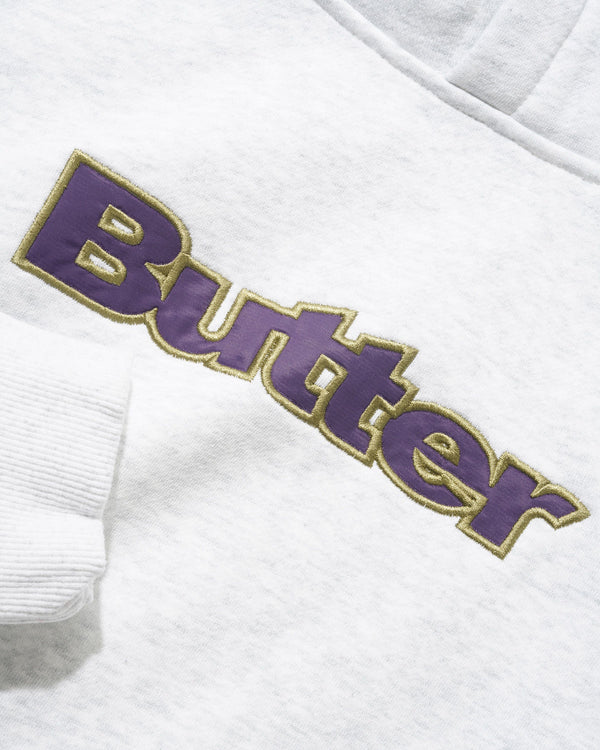 Butter Goods Satin Applique Pullover Hood, Ash