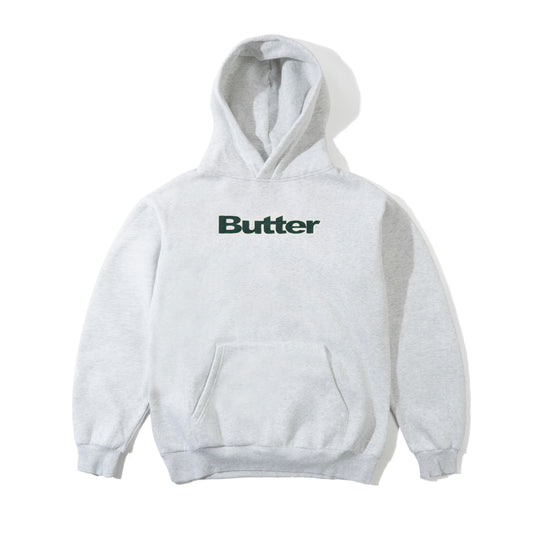 Satin Applique Pullover Hood, Ash