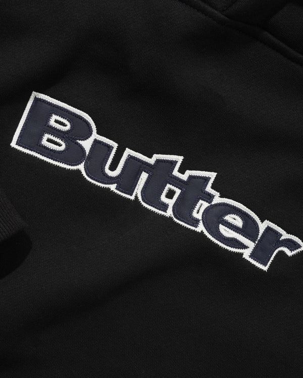 Butter Goods Satin Applique Pullover Hood, Black