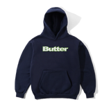 Satin Applique Pullover Hood, Navy