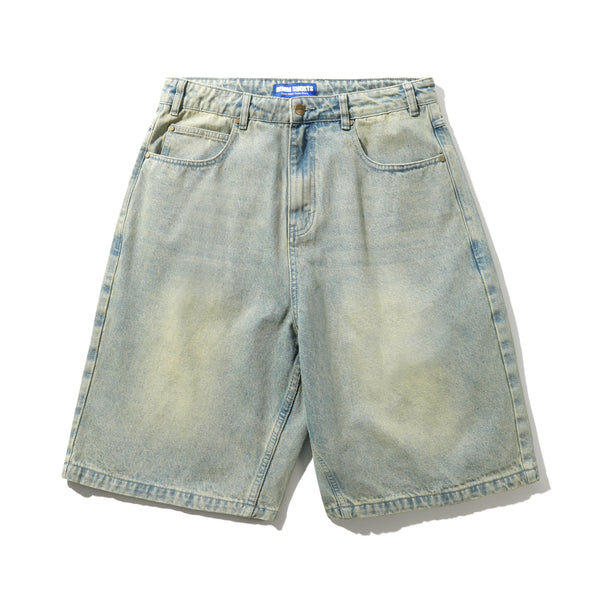 Butter Goods Scorpion Stitch Denim Shorts, Tinted Light Blue