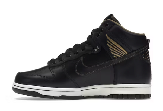Dunk High OG, Black / Metallic Gold