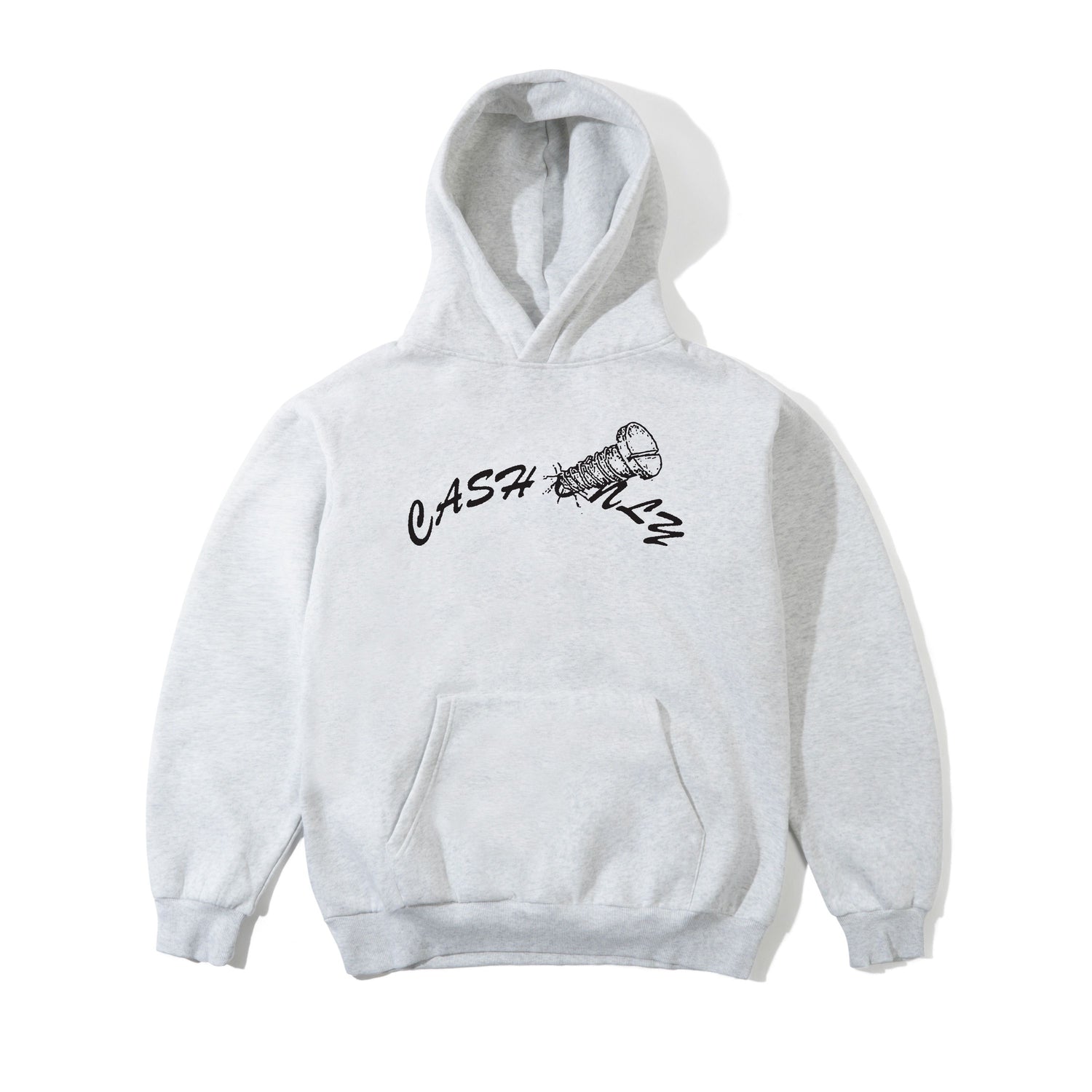Screw Logo Pullover Hood, Ash