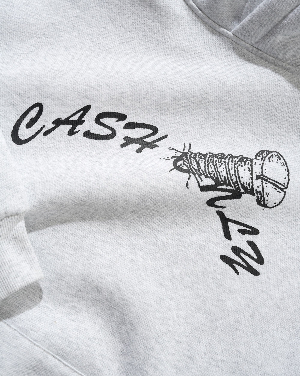 Screw Logo Pullover Hood, Ash