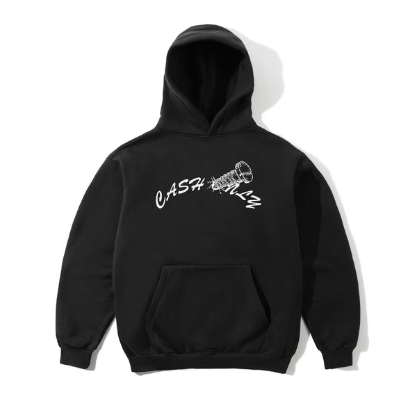 Cash Only Screw Logo Pullover Hood, Black