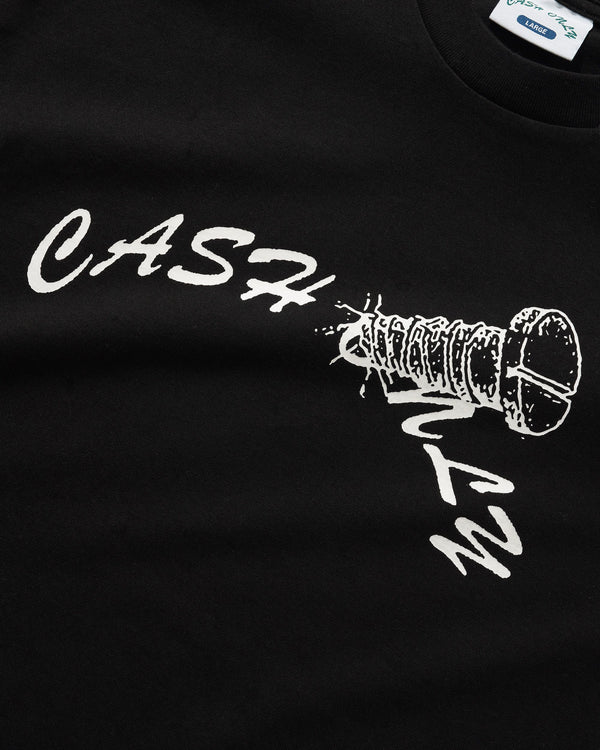 Cash Only Screw Logo Tee, Black