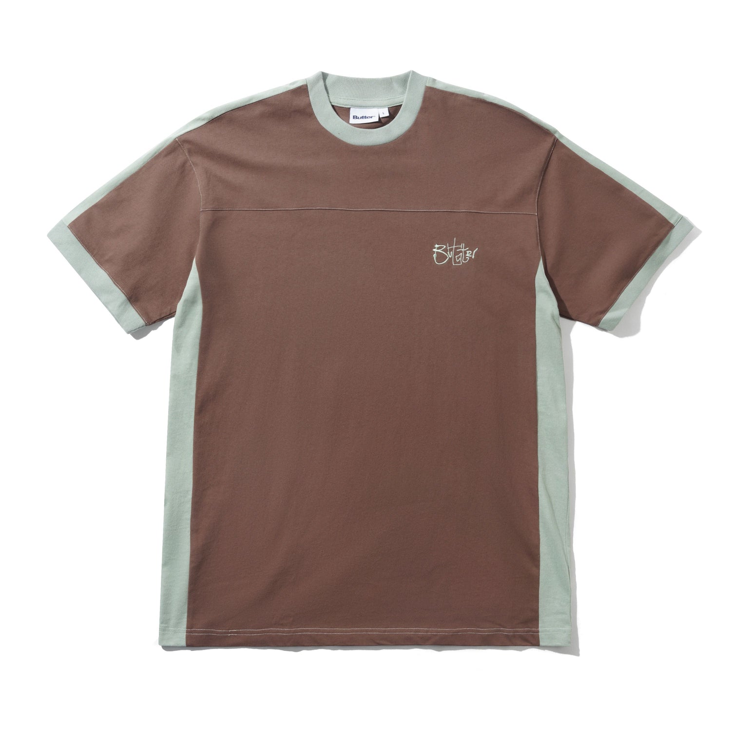 Scribble Football Tee, Ice / Brown