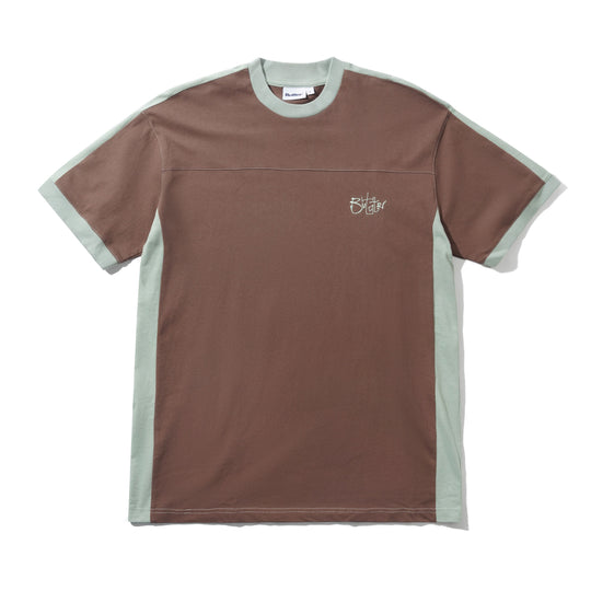 Scribble Football Tee, Ice / Brown
