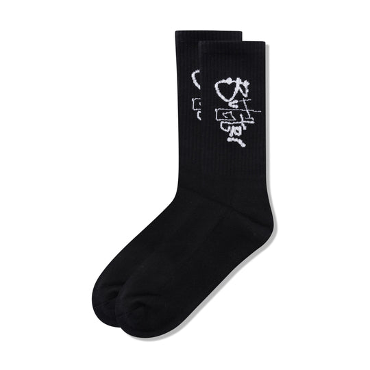 Scribble Socks, Black