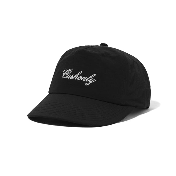 Cash Only Script 5 Panel Cap, Black