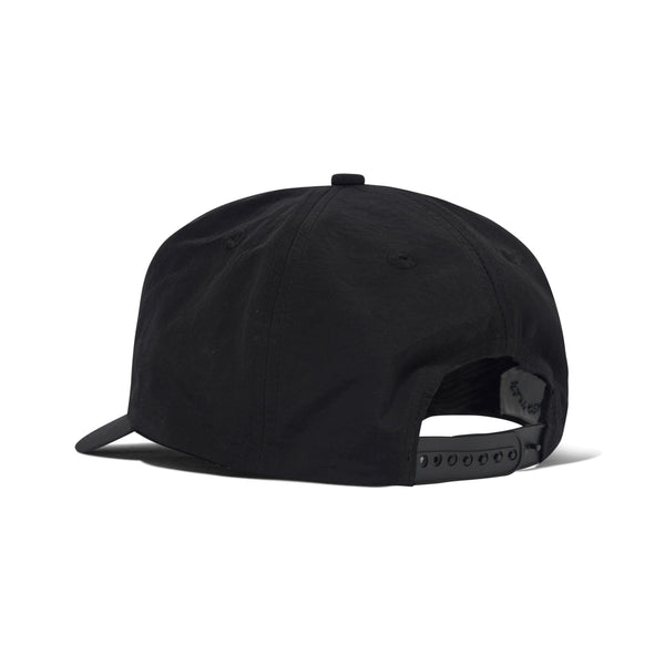 Cash Only Script 5 Panel Cap, Black