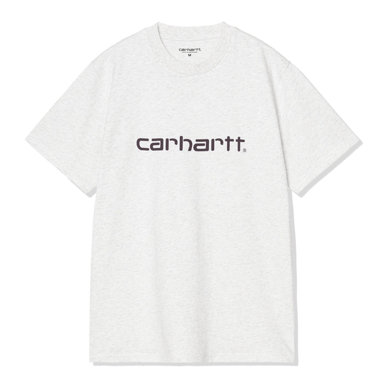 Script Tee, Ash Heather / Cozy Purple