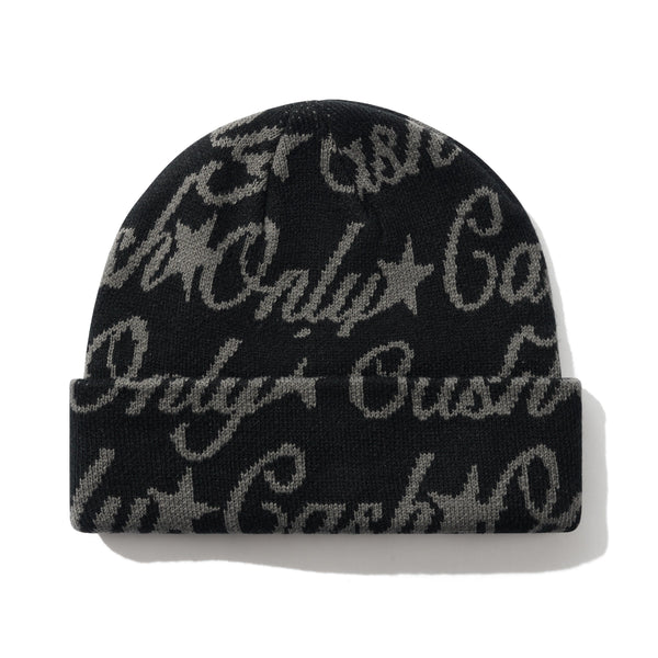 Cash Only Script Beanie, Black