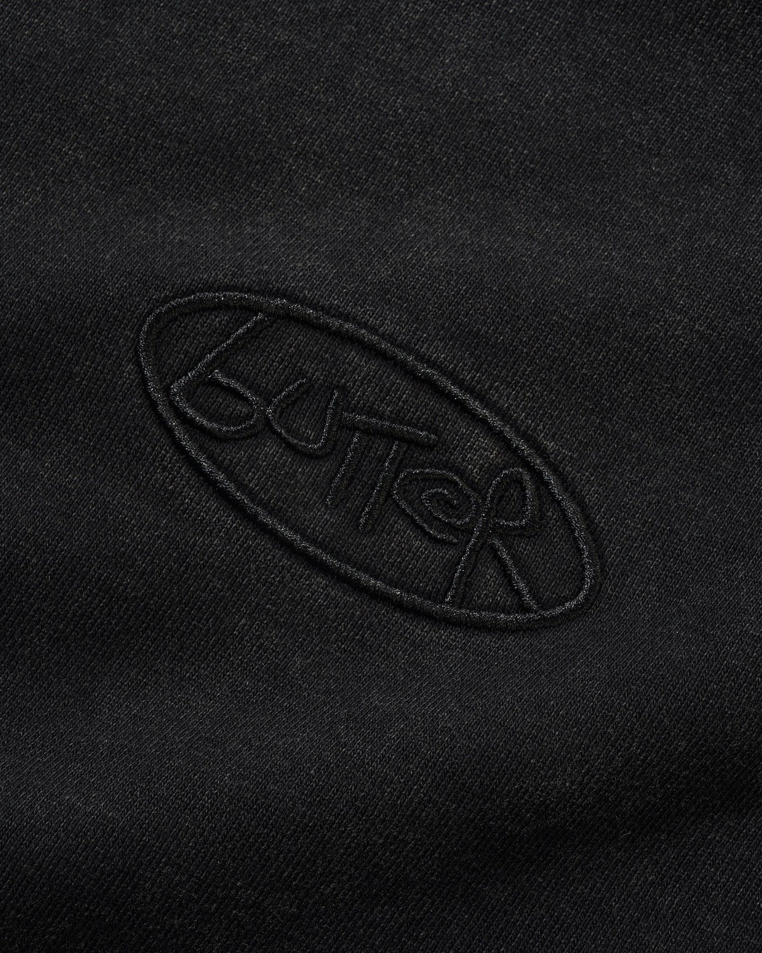 Scrubbed Crewneck, Black
