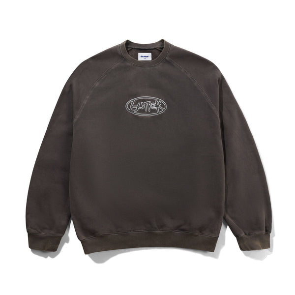 Butter Goods Abseil Crewneck, Washed Black
