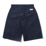 Seersucker Pleated Shorts, Overdyed Navy