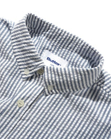 Seersucker Striped Shirt, Navy