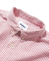 Seersucker Striped Shirt, Red