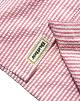 Seersucker Striped Shirt, Red