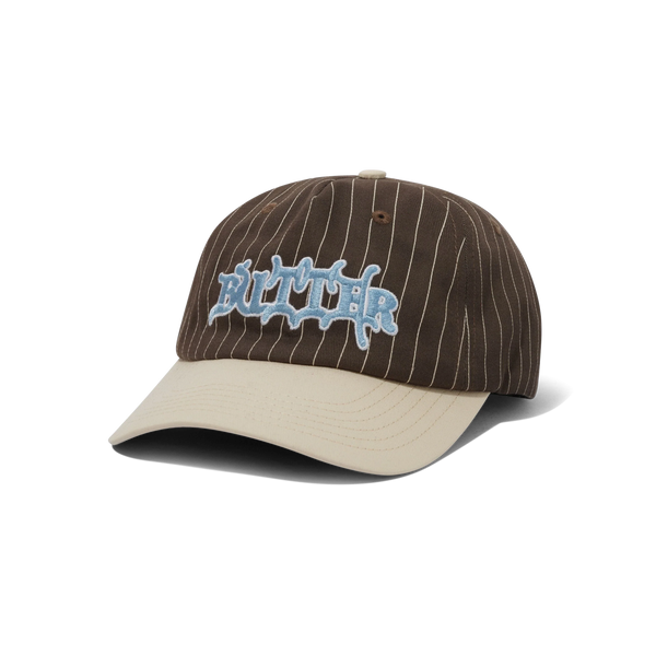 Butter Goods Serif 5 Panel Cap, Dark Brown / Natural
