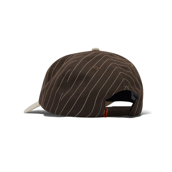 Butter Goods Serif 5 Panel Cap, Dark Brown / Natural