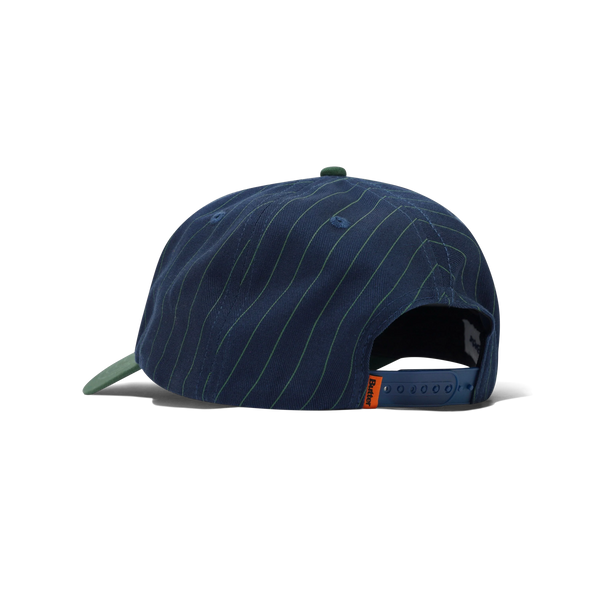 Butter Goods Serif 5 Panel Cap, Navy / Forest
