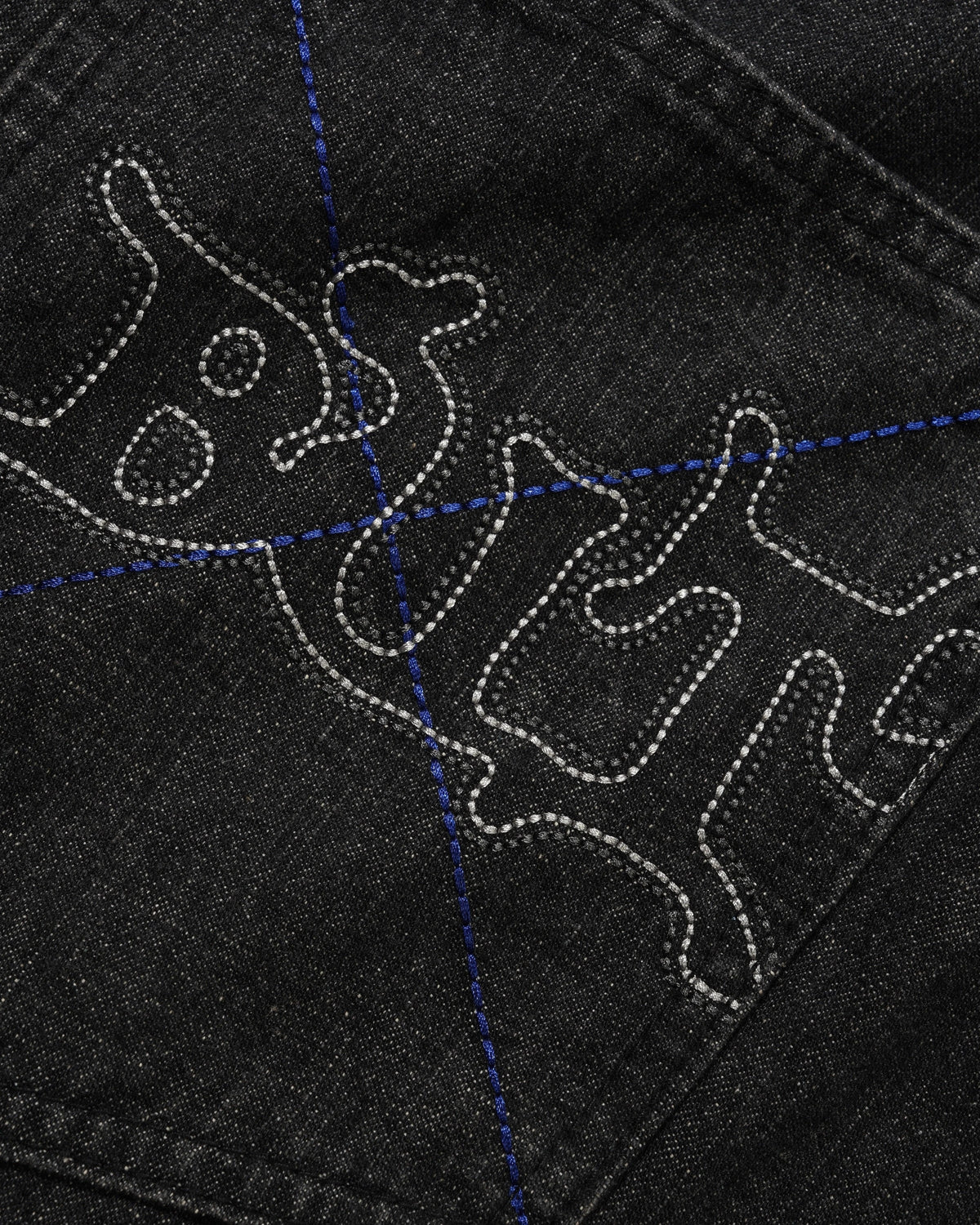Serif Baggy Denim Jeans, Streaky Faded Black