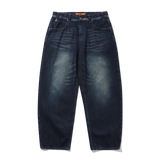 Serif Baggy Denim Jeans, Worn Dark Indigo