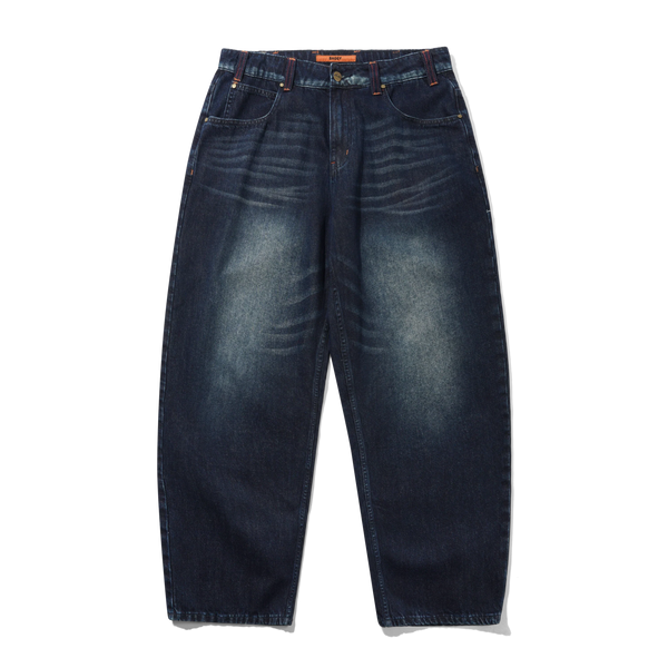 Butter Goods Serif Baggy Denim Jeans, Worn Dark Indigo