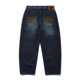 Serif Baggy Denim Jeans, Worn Dark Indigo