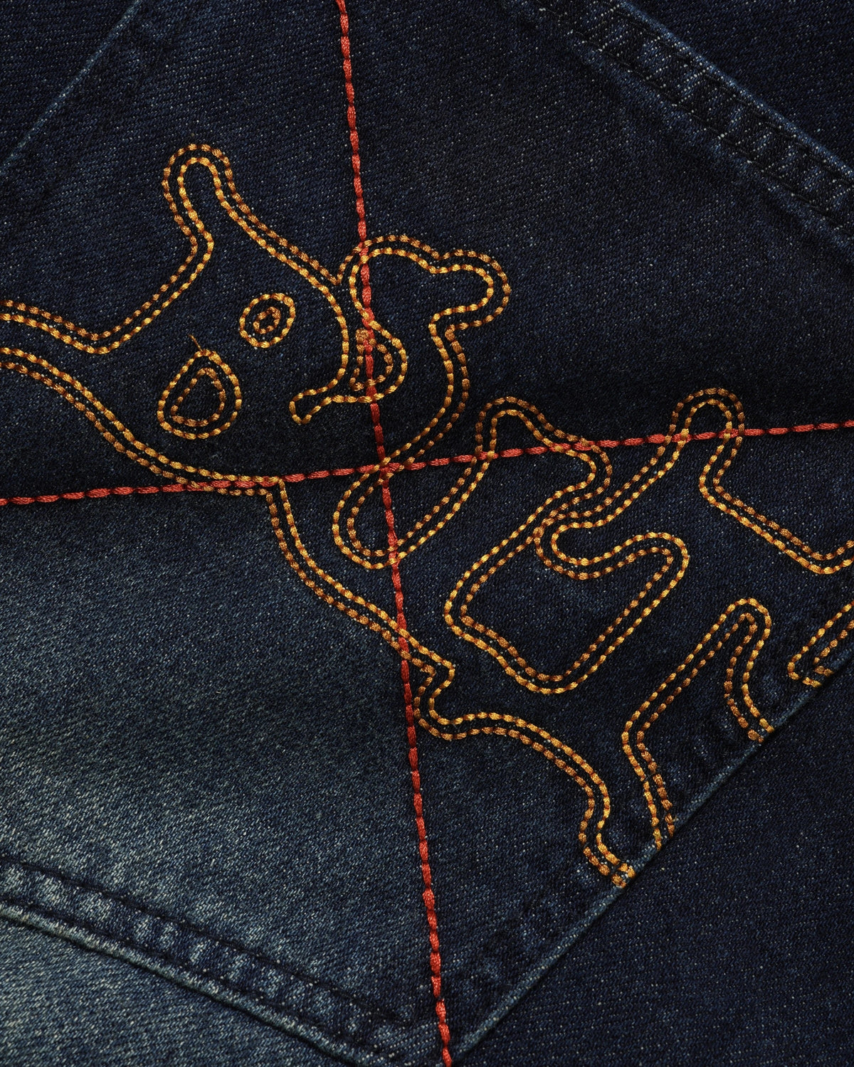 Serif Baggy Denim Jeans, Worn Dark Indigo