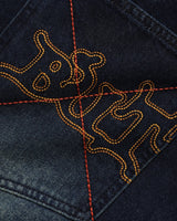 Serif Baggy Denim Jeans, Worn Dark Indigo