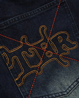 Serif Baggy Denim Jeans, Worn Dark Indigo