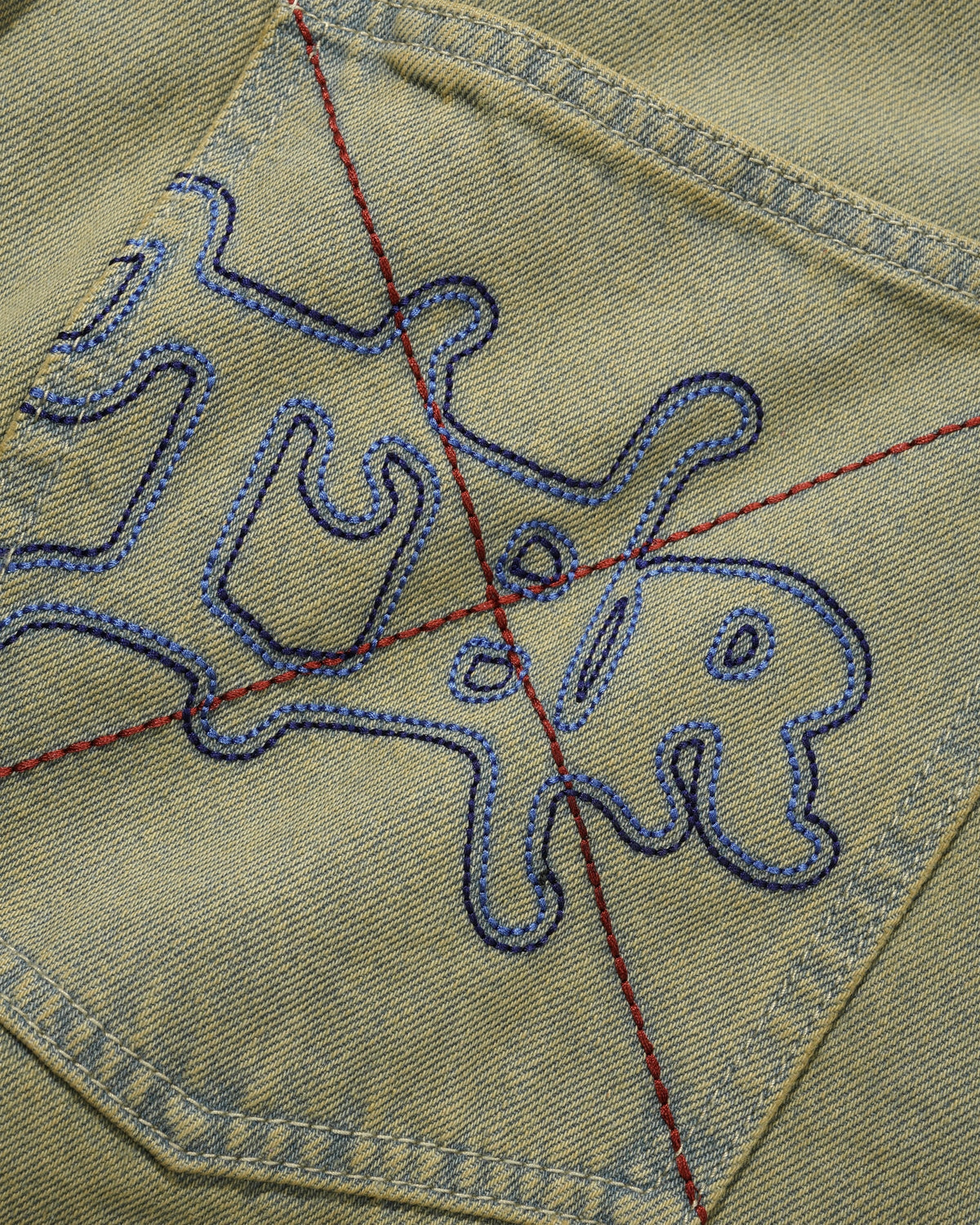 Serif Baggy Denim Shorts, Sunfade Blue