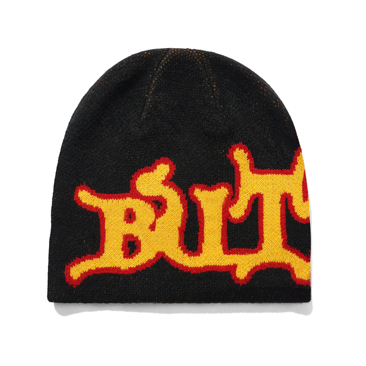 Serif Skully Beanie, Black