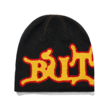 Serif Skully Beanie, Black