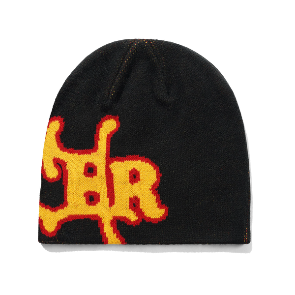 Butter Goods Serif Skully Beanie, Black
