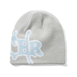 Serif Skully Beanie, Grey