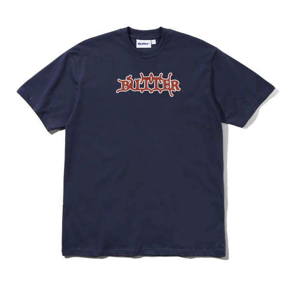 Butter Goods Serif Tee, Navy