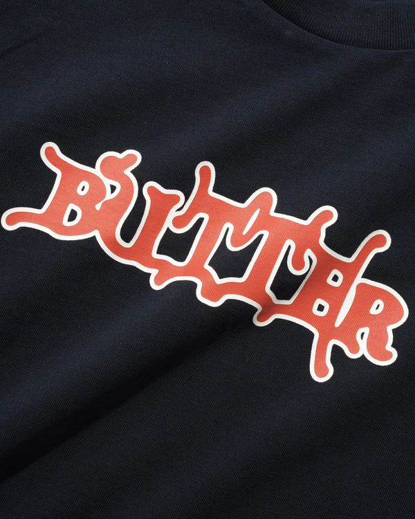 Butter Goods Serif Tee, Navy