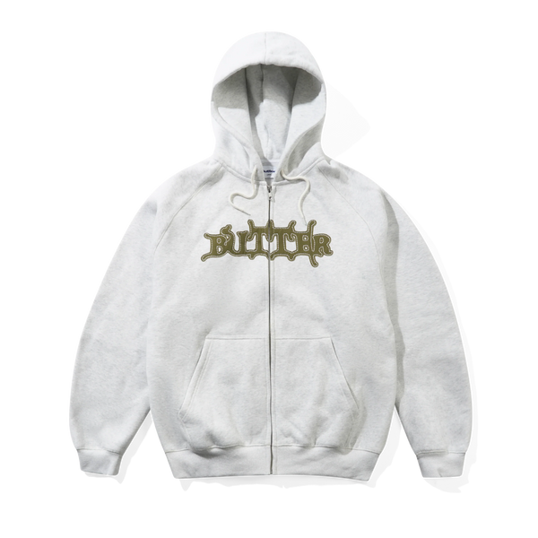 Butter Goods Serif Zip-Thru Hood, Ash