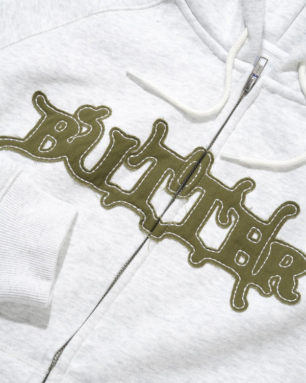Butter Goods Serif Zip-Thru Hood, Ash