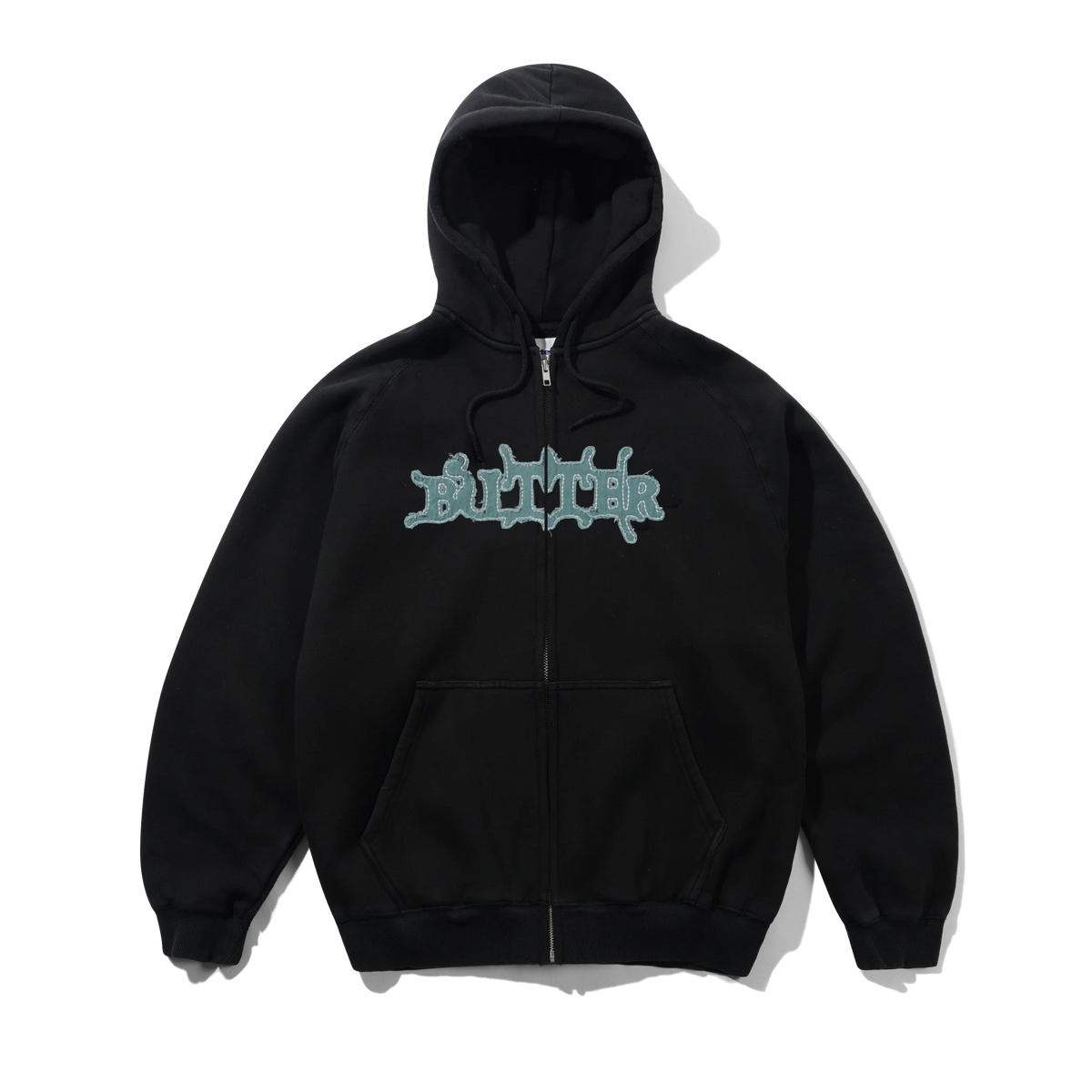 Serif Zip-Thru Hood, Black