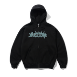 Serif Zip-Thru Hood, Black