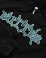Serif Zip-Thru Hood, Black