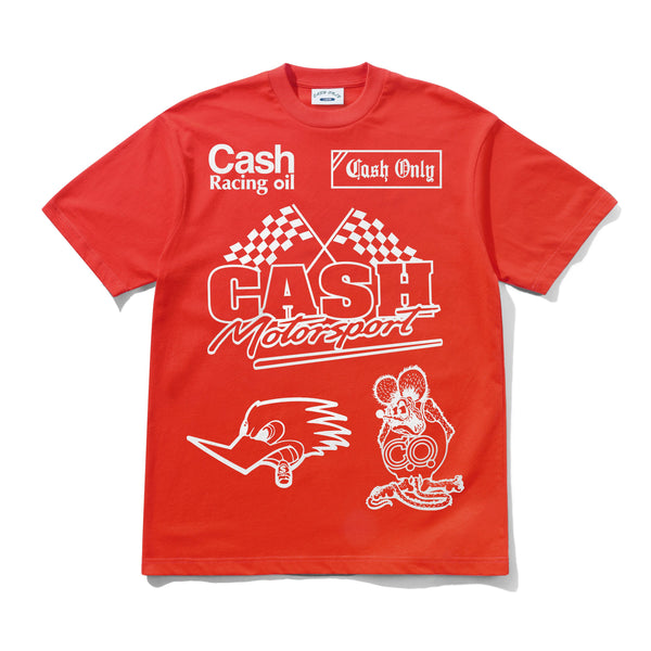 Cash Only Service Tee, Red