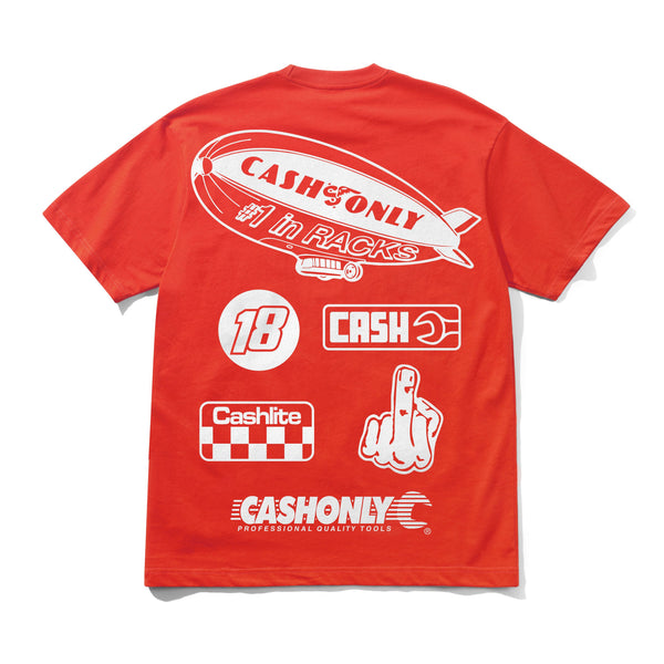 Cash Only Service Tee, Red
