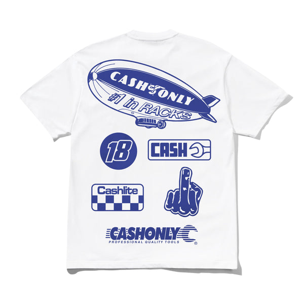 Cash Only Service Tee, White